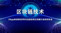 区块链技术DApp初创研发同时也是投资区块链行业的好机会